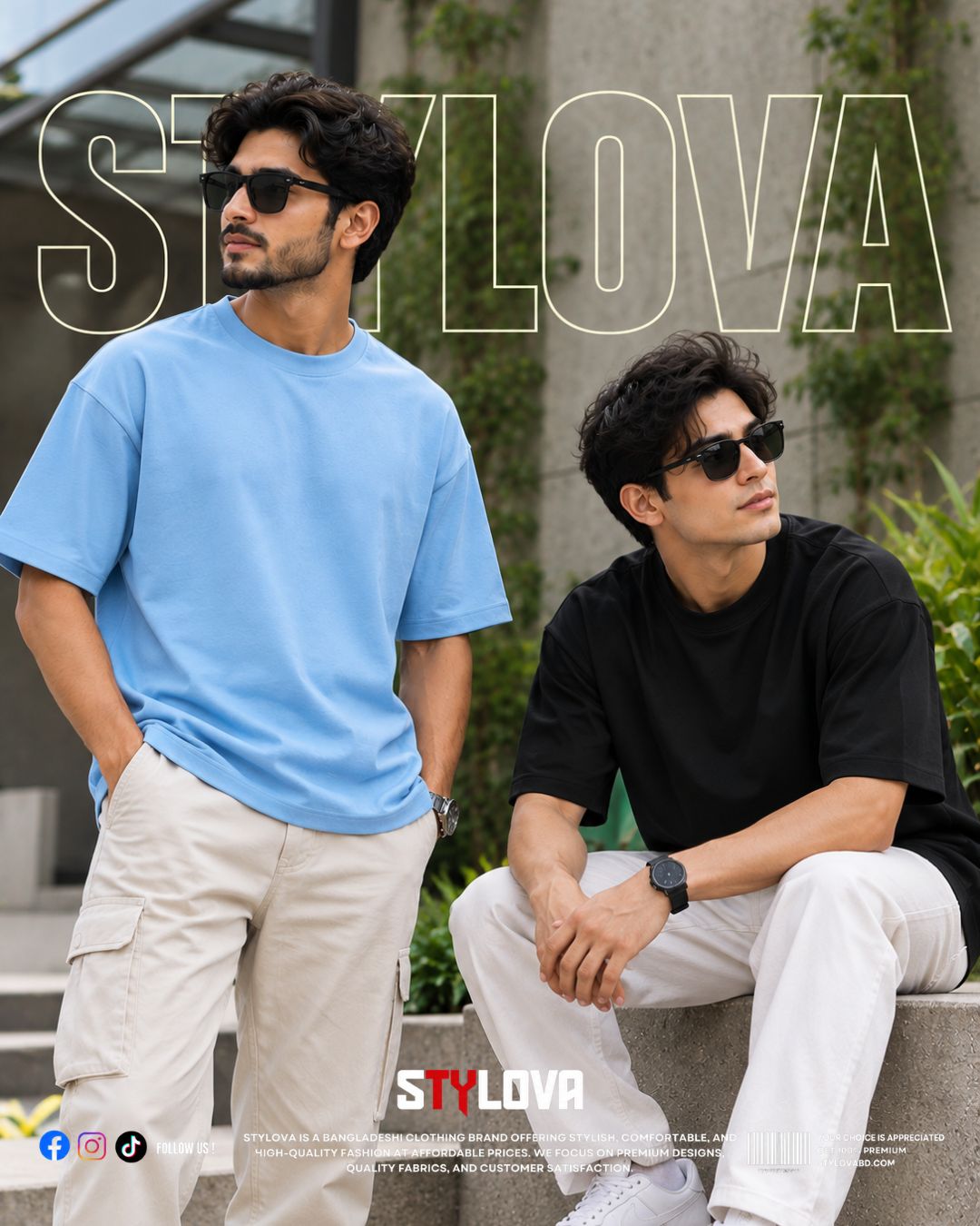 2 PIcs Premium Black & Sky Blue